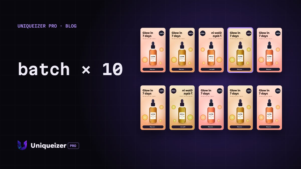 Batch creative processing: when it pays off