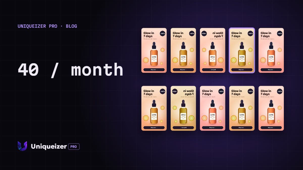 How many ad creatives do you need per month